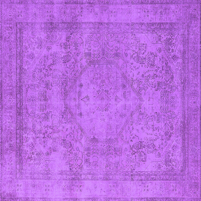 Square Machine Washable Oriental Purple Industrial Area Rugs, wshurb1717pur
