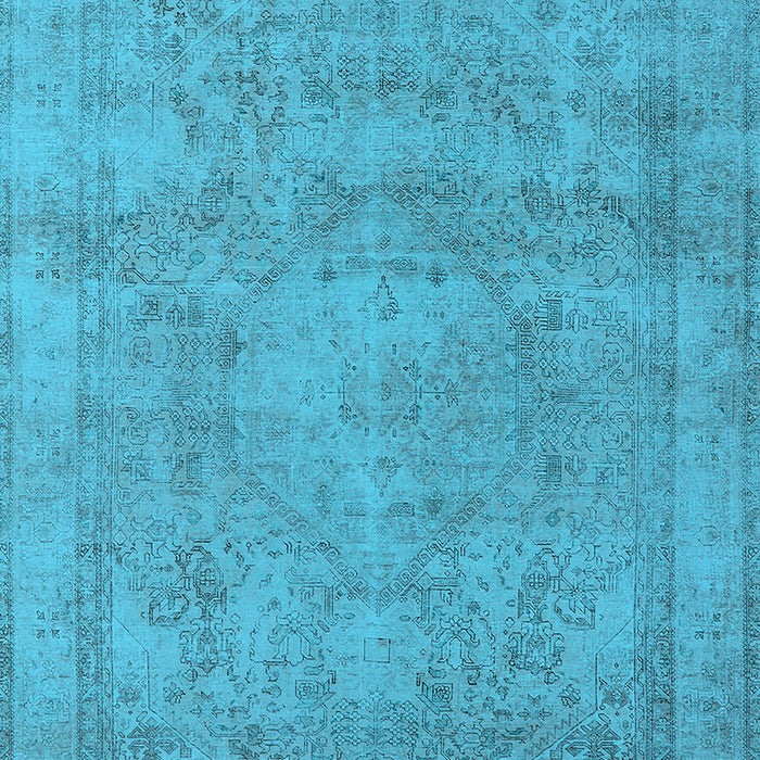 Machine Washable Oriental Light Blue Industrial Rug, wshurb1717lblu
