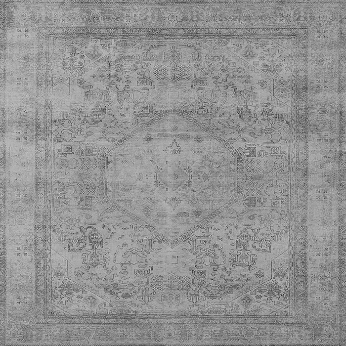 Square Machine Washable Oriental Gray Industrial Rug, wshurb1717gry