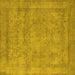 Square Oriental Yellow Industrial Rug, urb1717yw