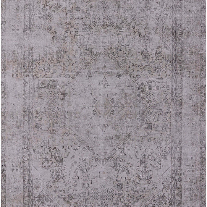 Machine Washable Industrial Modern Dark Gray Rug, wshurb1717