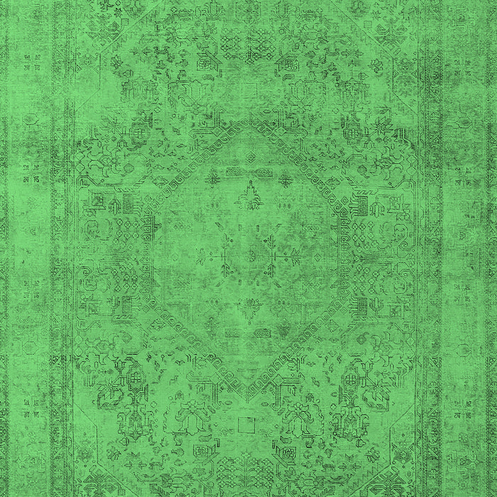 Machine Washable Oriental Emerald Green Industrial Area Rugs, wshurb1717emgrn