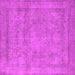 Square Oriental Pink Industrial Rug, urb1717pnk