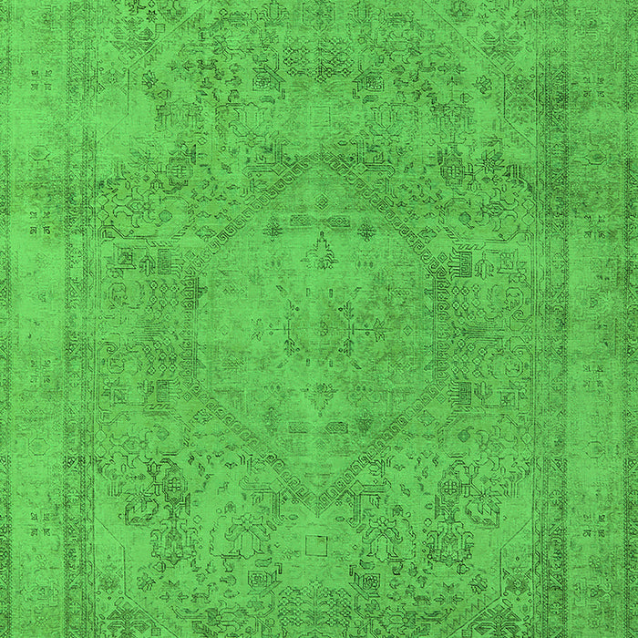 Machine Washable Oriental Green Industrial Area Rugs, wshurb1717grn