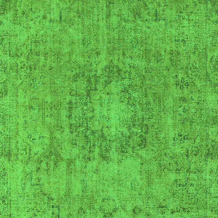Machine Washable Oriental Green Industrial Area Rugs, wshurb1718grn