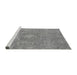 Sideview of Machine Washable Oriental Gray Industrial Rug, wshurb1718gry