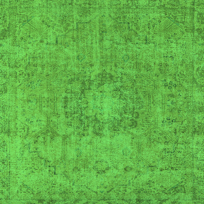 Square Oriental Green Industrial Rug, urb1718grn