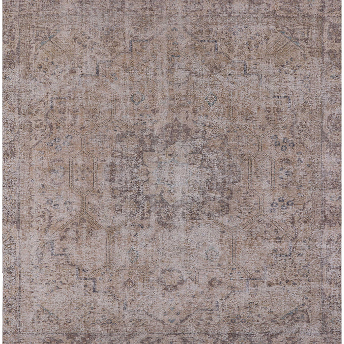 Square Mid-Century Modern Rose Purple Oriental Rug, urb1718