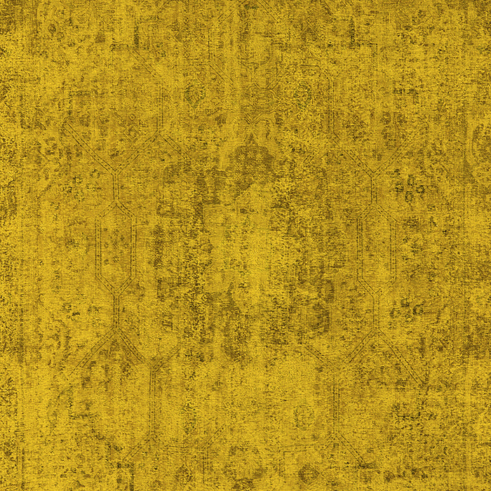 Machine Washable Oriental Yellow Industrial Rug, wshurb1718yw