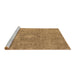 Sideview of Machine Washable Oriental Brown Industrial Rug, wshurb1718brn