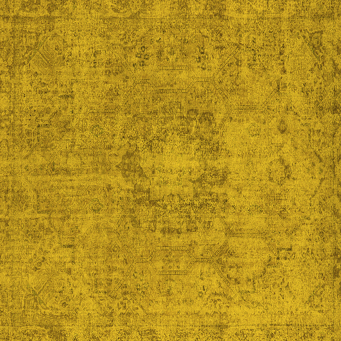 Square Oriental Yellow Industrial Rug, urb1718yw