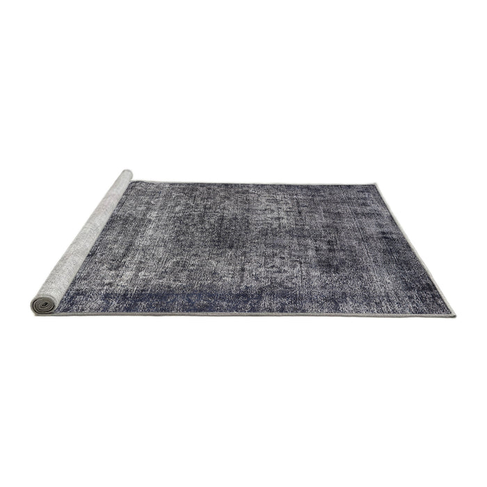 Sideview of Machine Washable Industrial Modern Dark Gray Rug, wshurb1719