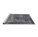 Sideview of Machine Washable Industrial Modern Dark Gray Rug, wshurb1719