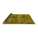 Sideview of Oriental Yellow Industrial Rug, urb1719yw