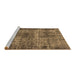 Sideview of Machine Washable Oriental Brown Industrial Rug, wshurb1719brn