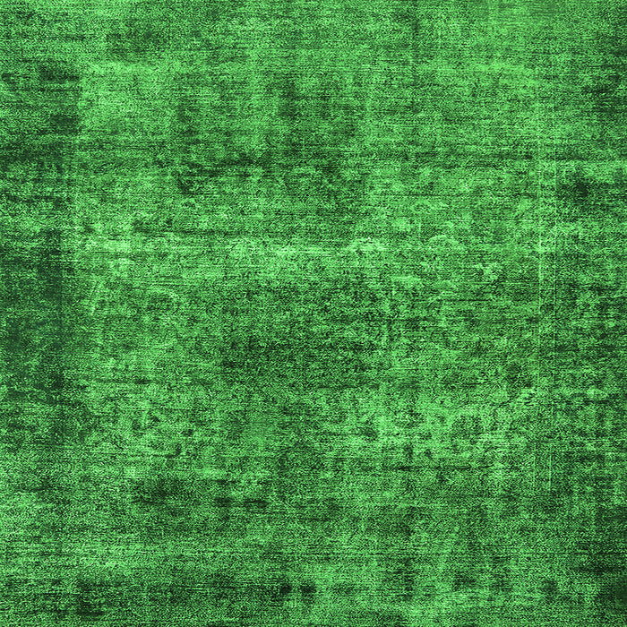 Square Oriental Green Industrial Rug, urb1719grn