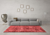 Machine Washable Oriental Red Industrial Rug, wshurb1719red