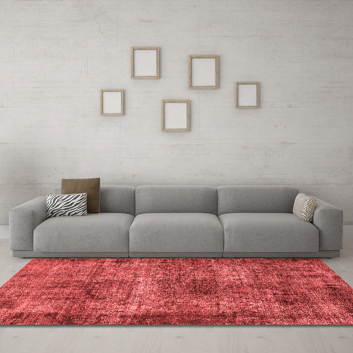 Industrial Red Washable Rugs