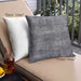 Front View of Mid-Century Modern Urban Square Dark Gray Throw Pillow, 18 inch by 18 inch, pwurb1719