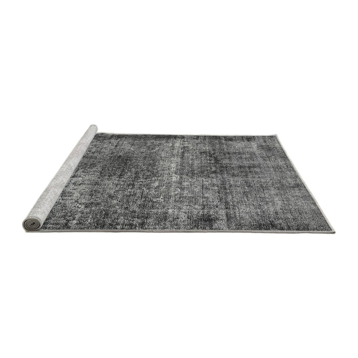 Sideview of Machine Washable Oriental Gray Industrial Rug, wshurb1719gry