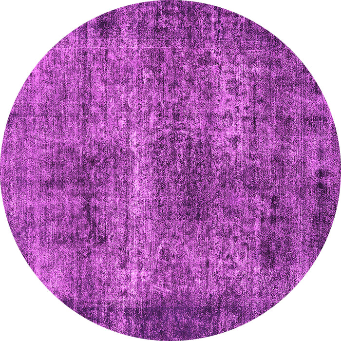 Round Oriental Pink Industrial Rug, urb1719pnk