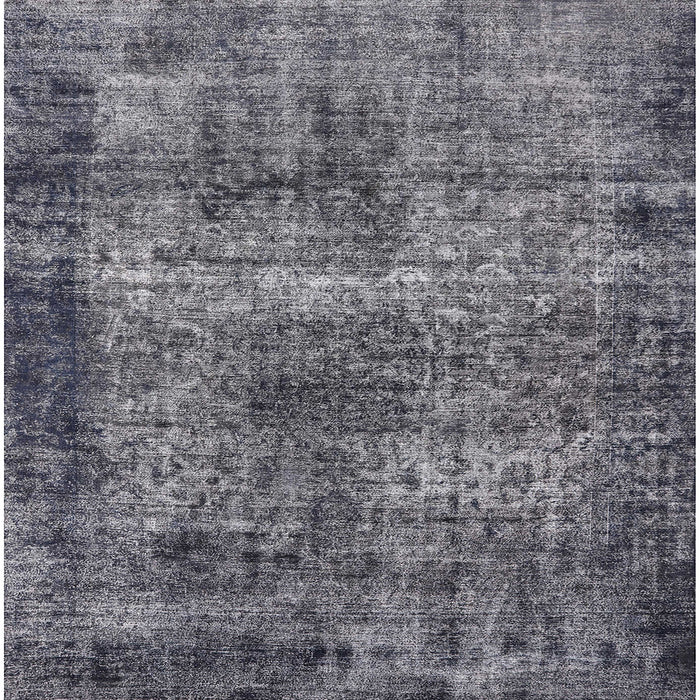 Square Mid-Century Modern Dark Gray Oriental Rug, urb1719