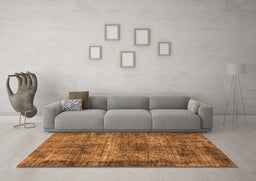 Machine Washable Oriental Orange Industrial Area Rugs in a Living Room, wshurb1719org