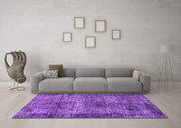 Machine Washable Oriental Purple Industrial Rug, wshurb1719pur