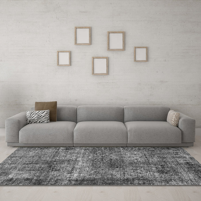 Machine Washable Oriental Gray Industrial Rug in a Living Room,, wshurb1719gry