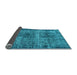 Sideview of Oriental Light Blue Industrial Rug, urb1719lblu