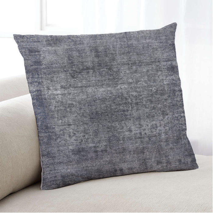 Lifestyle Image of Mid-Century Modern Urban Square Dark Gray Throw Pillow, 18 inch by 18 inch, pwurb1719