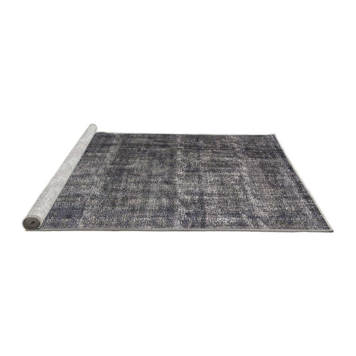 Sideview of Machine Washable Industrial Modern Gunmetal Gray Rug, wshurb1720