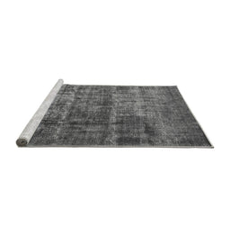 Sideview of Machine Washable Oriental Gray Industrial Rug, wshurb1720gry