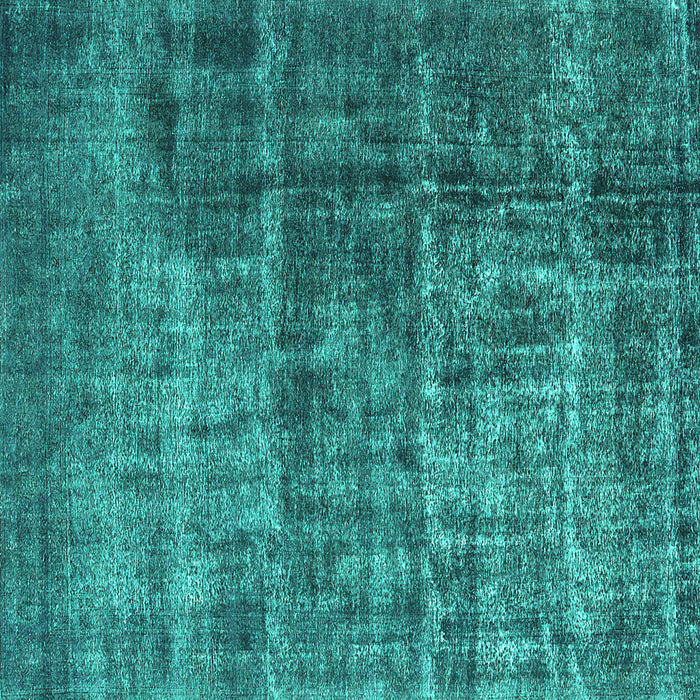 Square Machine Washable Oriental Turquoise Industrial Area Rugs, wshurb1720turq