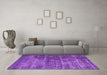 Machine Washable Oriental Purple Industrial Area Rugs in a Living Room, wshurb1720pur