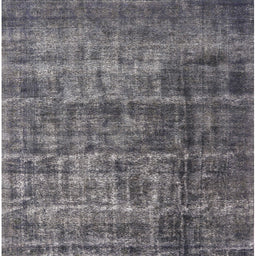 Square Mid-Century Modern Gunmetal Gray Oriental Rug, urb1720