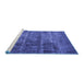 Sideview of Machine Washable Oriental Blue Industrial Rug, wshurb1720blu