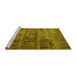 Sideview of Machine Washable Oriental Yellow Industrial Rug, wshurb1720yw