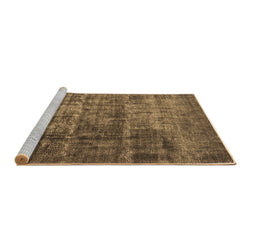 Sideview of Machine Washable Oriental Brown Industrial Rug, wshurb1720brn