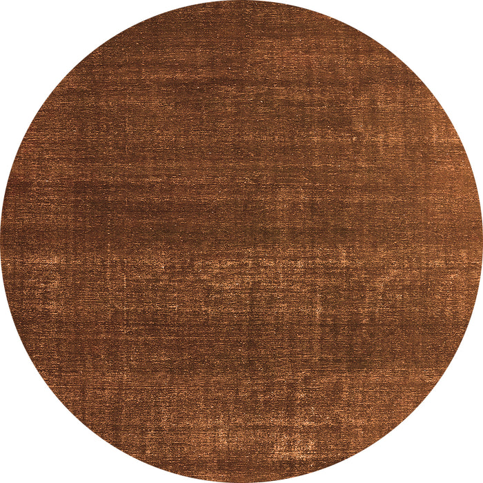 Round Oriental Orange Industrial Rug, urb1721org