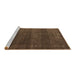 Sideview of Machine Washable Oriental Brown Industrial Rug, wshurb1721brn