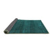 Sideview of Oriental Turquoise Industrial Rug, urb1721turq