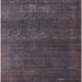 Square Mid-Century Modern Black Oriental Rug, urb1721