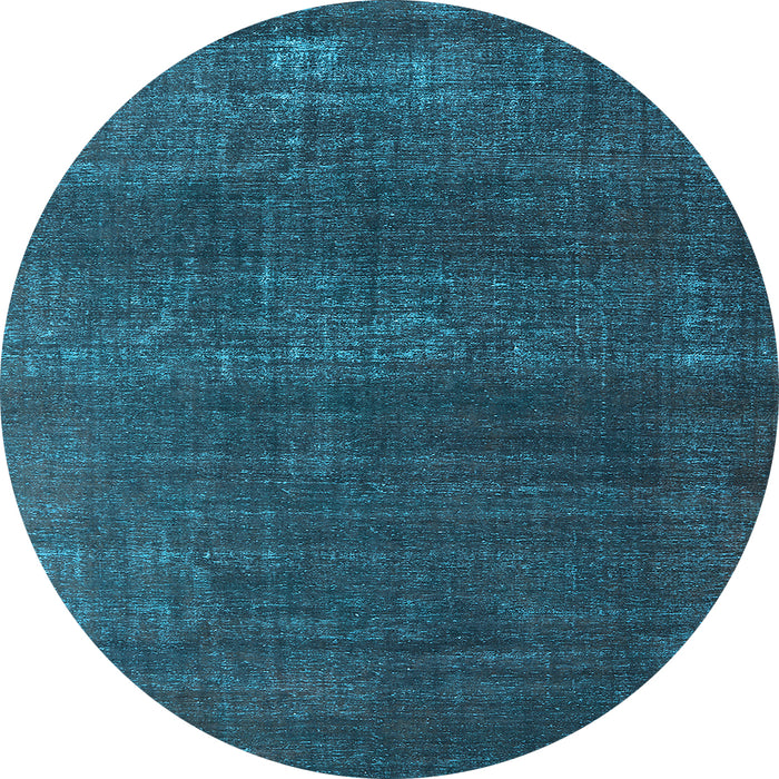 Round Oriental Light Blue Industrial Rug, urb1721lblu