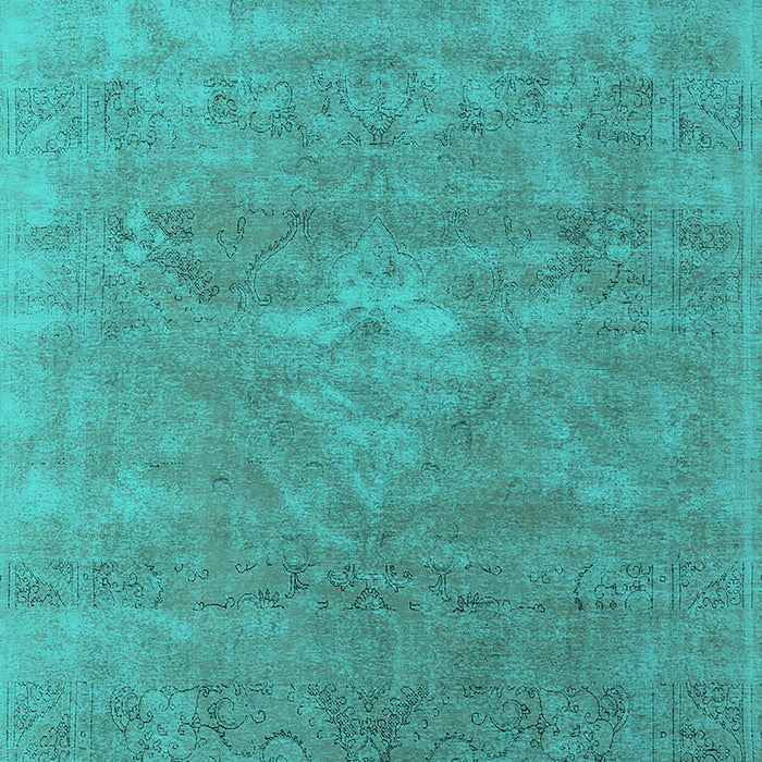 Machine Washable Oriental Turquoise Industrial Area Rugs, wshurb1722turq