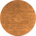 Round Oriental Orange Industrial Rug, urb1722org