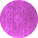 Round Oriental Pink Industrial Rug, urb1722pnk