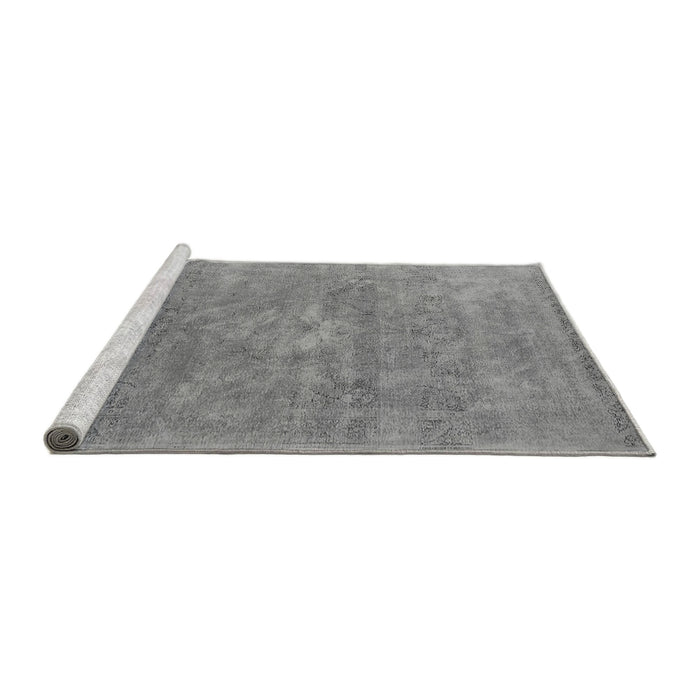 Sideview of Machine Washable Oriental Gray Industrial Rug, wshurb1722gry
