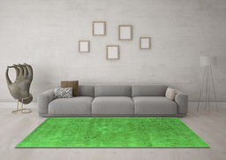 Machine Washable Oriental Green Industrial Area Rugs in a Living Room,, wshurb1722grn