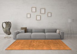 Machine Washable Oriental Orange Industrial Area Rugs in a Living Room, wshurb1722org